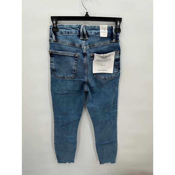 GOOD AMERICAN NWT Good Waist Crop in Blue633 // 0 - Picture 6 of 14